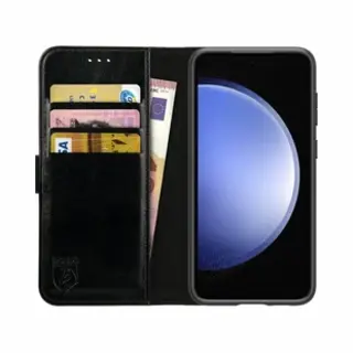 Rosso Element Book Case Wallet Hoesje Geschikt Voor Samsung Galaxy S23 | Portemonnee | 3 Pasjes | Magneetsluiting | Stand Functie | Zwart