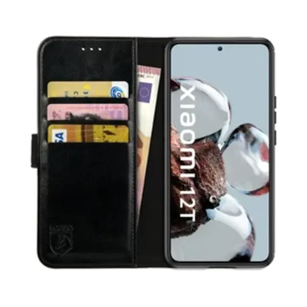 Rosso Element Xiaomi 12T / 12T Pro Hoesje Book Cover Wallet Zwart thumbnail
