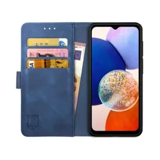 Rosso Element Hoesje Geschikt Voor Samsung Galaxy A14 Book Cover Wallet Blauw