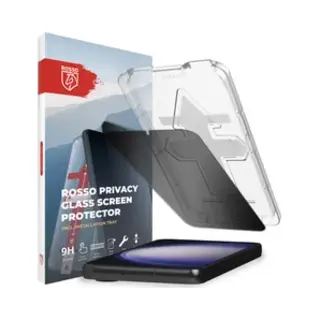 Rosso Privacy Screen Protector Geschikt Voor Samsung Galaxy S23 - 9H Gehard Glas - Met Installatietray - Case Friendly Tempered Glass - Anti Spy -