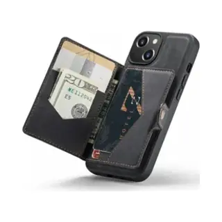 CaseMe Jh-01 Hoesje Geschikt Voor Apple IPhone 15 | Back Cover Met Magnetische Kaarthouder | Beschermhoes Pasjeshouder Achterkant | 4 Pasjes En