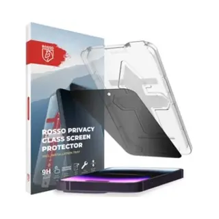 Rosso Privacy Screen Protector Geschikt Voor De Apple IPhone 15 Pro Max - 9H Gehard Glas - Met Installatietray - Case Friendly Tempered Glass - Anti