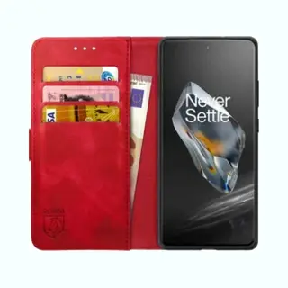 Rosso Element Book Case Wallet Hoesje Geschikt Voor OnePlus 12 | Portemonnee | 3 Pasjes | Magneetsluiting | Stand Functie | Zwart