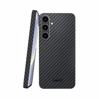 Nekit Fiber Hoesje Geschikt Voor Samsung Galaxy S24 Plus - Compatibel Met MagSafe - Kevlar Aramidevezels 1500D - Back Cover Ultra Dun - Grijs/Zwart