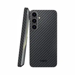 Nekit Fiber Hoesje Geschikt Voor Samsung Galaxy S24 - Compatibel Met MagSafe - Kevlar Aramidevezels 1500D - Back Cover Ultra Dun - Grijs/Zwart
