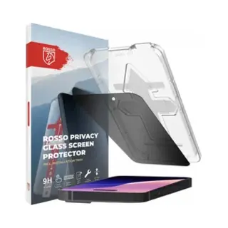 Rosso Privacy Screen Protector Geschikt Voor Apple IPhone 16 - 9H Gehard Glas - Installatietray - Case Friendly Tempered Glass - Stofvrij - Eenvoudige