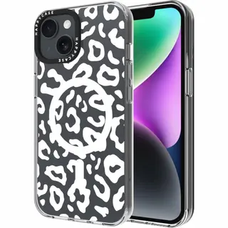 HappyCase Joy Hoesje | Geschikt Voor Apple IPhone 16E / 14 / 13 | Compatibel Met MagSafe | Back Cover | Bloemen | Wild Leopard Print