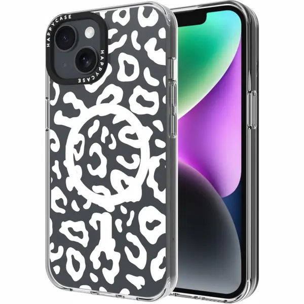 HappyCase Joy Hoesje | Geschikt Voor Apple IPhone 16E / 14 / 13 | Compatibel Met MagSafe | Back Cover | Bloemen | Wild Leopard Print thumbnail