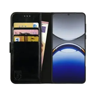 Rosso Element Geschikt Voor Oppo Find X8 Pro | Wallet Book Case | Portemonnee Hoesje | 3 Pasjes | Magneetsluiting | Stand Functie | Zwart