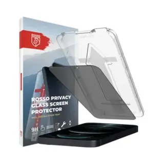 Rosso Privacy Screen Protector Geschikt Voor Apple IPhone 12 Pro Max - 9H Gehard Glas - Met Installatietray - Case Friendly Tempered Glass - Anti Spy