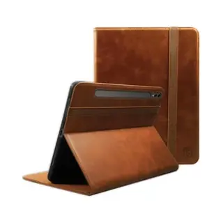 Rosso Deluxe Hoes Geschikt Voor Samsung Galaxy Tab S10 Lite / S10 Fe / S9 Fe / S9 | Book Case Echt Leer | Sleep/Wake | Standaard | Penhouder |