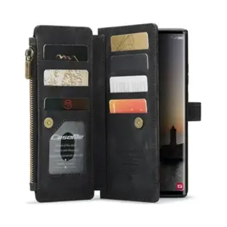 CaseMe C30 Hoesje Geschikt Voor Samsung Galaxy S25 Ultra | Wallet Zipper Book Case Met Pasjeshouder | Beschermhoes Met Portemonnee | Zwart