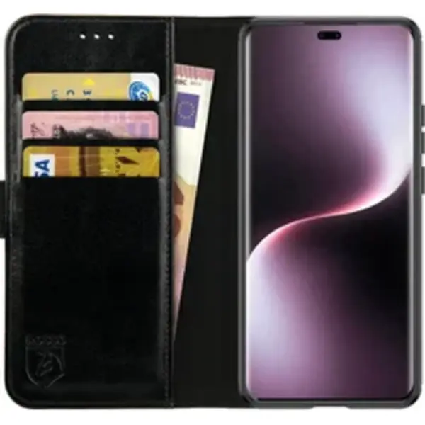 Rosso Element Geschikt Voor Honor Magic 7 Lite | Wallet Book Case | Portemonnee Hoesje | 3 Pasjes | Magneetsluiting | Stand Functie | Zwart thumbnail