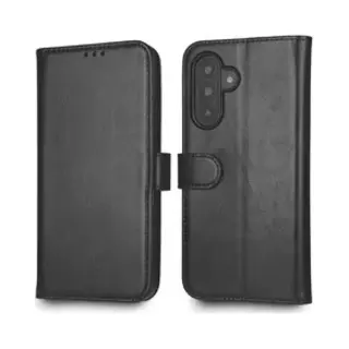 Rosso Element Geschikt Voor Samsung Galaxy A17 | Wallet Book Case | Portemonnee Hoesje | 3 Pasjes | Magneetsluiting | Stand Functie | Zwart