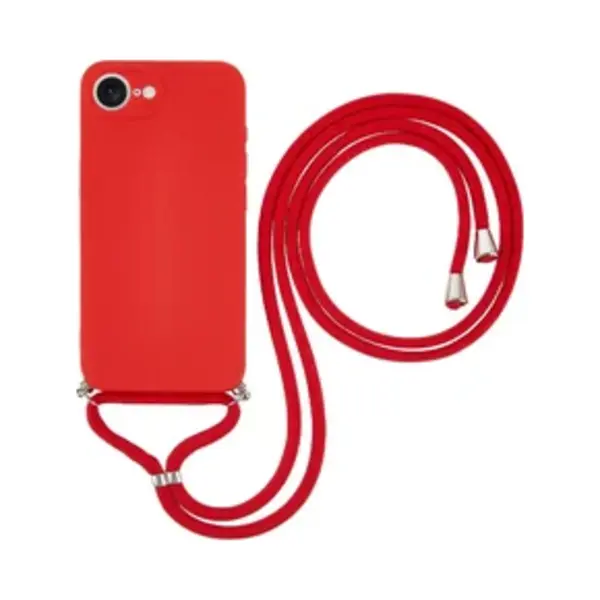 Hoesje Met Koord Geschikt Voor Apple IPhone 17e / 16e - Back Cover Met Camera Bescherming - Ideaal Voor Festival/Vakantie - Flexibel Tpu - Smartphone thumbnail