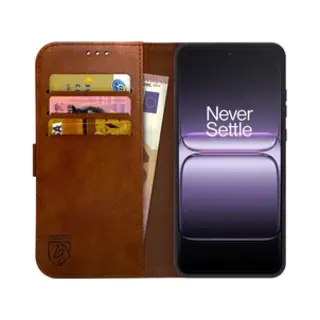 Rosso Element Geschikt Voor OnePlus Nord 5 | Wallet Book Case | Portemonnee Hoesje | 3 Pasjes | Magneetsluiting | Stand Functie | Bruin
