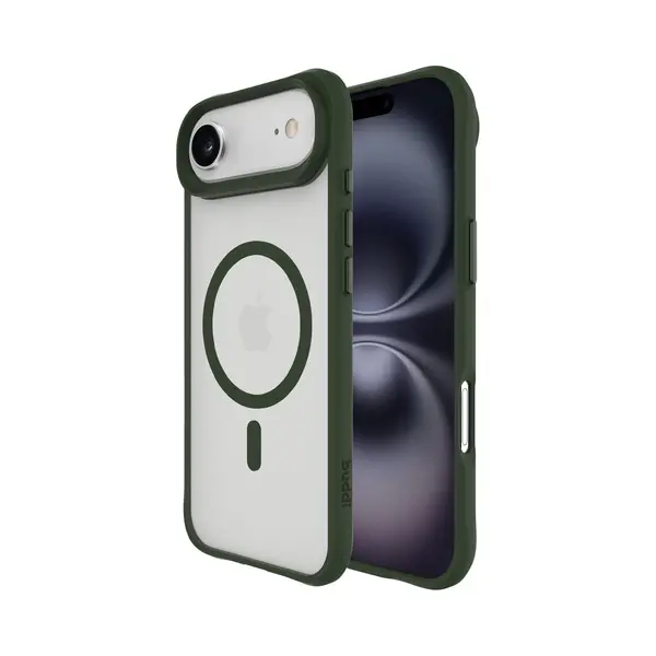 Buddi Hybrid - Hoesje Geschikt Voor Apple IPhone Air - Compatibel Met MagSafe - Back Cover Met Magneet - Magnetische Beschermhoes - Matte Groen thumbnail