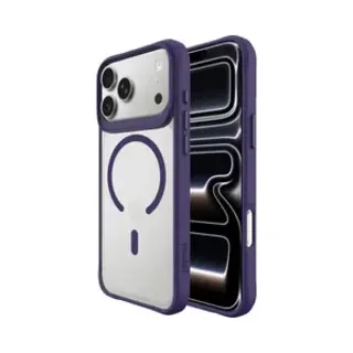 Buddi Hybrid - Hoesje Geschikt Voor Apple IPhone 17 Pro - Compatibel Met MagSafe - Back Cover Met Magneet - Magnetische Beschermhoes - Matte Paars