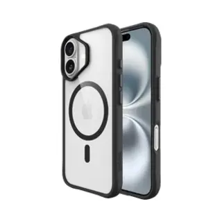 Buddi Hybrid - Hoesje Geschikt Voor Apple IPhone 16 - Compatibel Met MagSafe - Back Cover Met Magneet - Magnetische Beschermhoes - Transparant Zwart