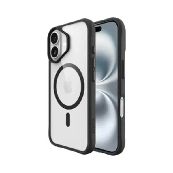 Buddi Hybrid - Hoesje Geschikt Voor Apple IPhone 16 - Compatibel Met MagSafe - Back Cover Met Magneet - Magnetische Beschermhoes - Transparant Zwart thumbnail