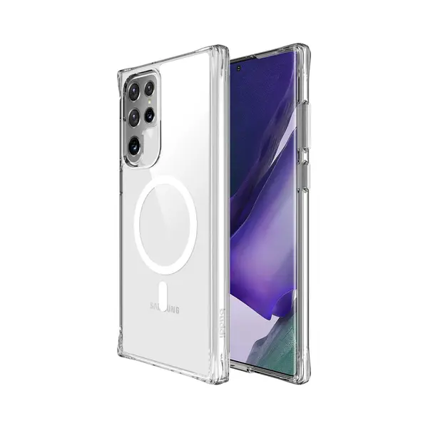 Buddi Core - Hoesje Geschikt Voor Samsung Galaxy S22 Ultra - Compatibel Met MagSafe - Back Cover Met Magneet - Doorzichtige Telefoonhoes - thumbnail