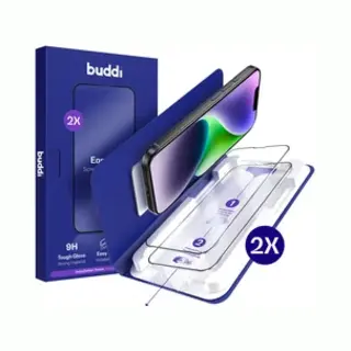 2-Pack Screenprotector Geschikt Voor IPhone 17e / 16e / 14 / 13 / 13 Pro - Buddi Easy Fit Tempered Glass Met Installatietray - 9H+ Gehard Glas - Case