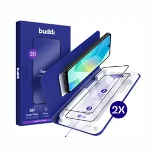 2-Pack Screenprotector Geschikt Voor Samsung Galaxy A16 / A17 - Buddi Easy Fit Tempered Glass Met Installatietray - 9H+ Gehard Glas - Case Friendly