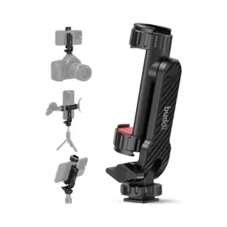 Buddi Universele Telefoon Houder Voor Camera - 360º Draaibaar - Met Cold Shoe Mount - 1/4 Inch Schroefaansluiting - Geschikt Voor Statief, Camera,