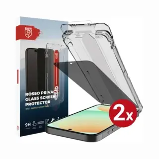 2-Pack Rosso Privacy Screen Protector Geschikt Voor Samsung Galaxy A57 - 9H Gehard Glas - Installatietray - Case Friendly Tempered Glass - Stofvrij -