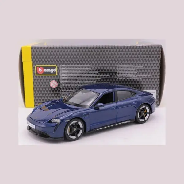 Porsche Taycan Turbo S Blue 1, 24 Bburago thumbnail