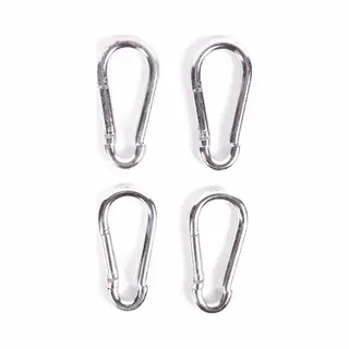 Benson Set Karabijnhaken - Ø 10 X 100 Mm - Zilver - 4 Stuks