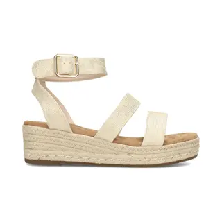Posh By Poelman June Dames Sandalen - Goud Met Beige