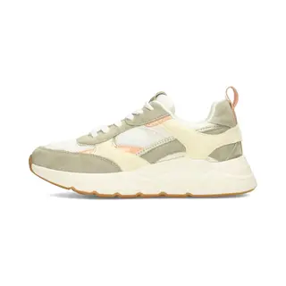 Posh By Poelman Sneakers Laag 'Caro' Beige / Taupe / Oranje / Wit