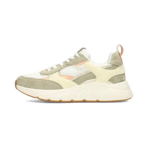 Posh By Poelman Sneakers Laag 'Caro' Beige / Taupe / Oranje / Wit thumbnail