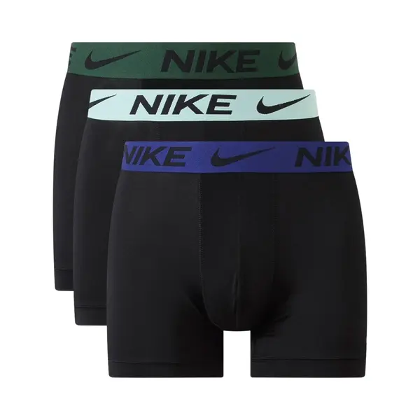 Nike Trunk Logo Boxershorts Schwarz Grün Blau (3er-Pack) - M thumbnail