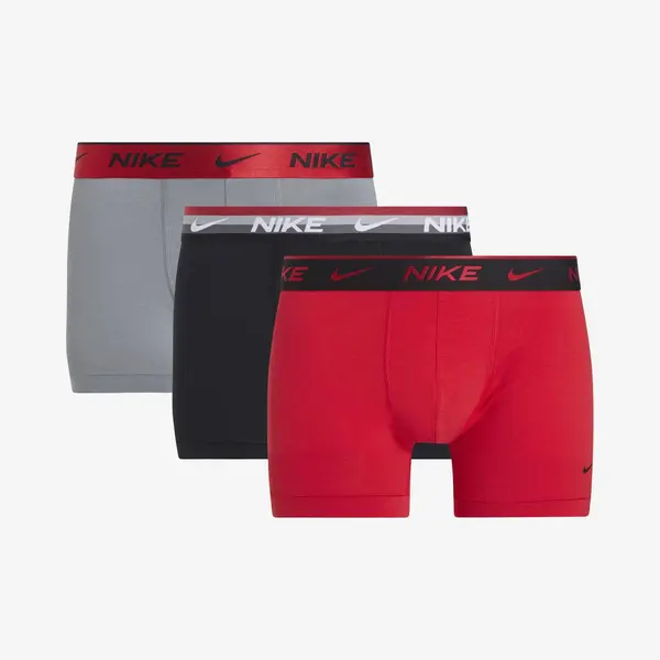 Nike Trunk Boxershorts Rot Schwarz Grau (3er-Pack) - M thumbnail