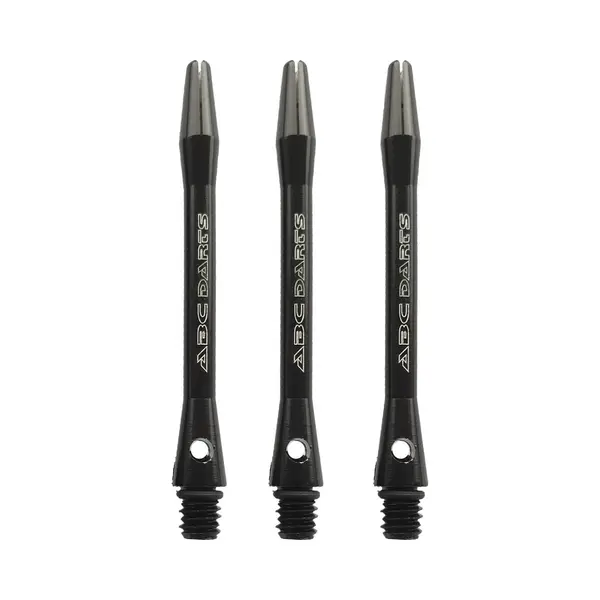 Abc Darts - Dart Shafts - Aluminium Zwart - Medium - 3 Sets (9 Stuks) thumbnail