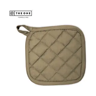 The One Towelling Pannenlap - 21 X 21 Cm - Hittebestendig - Wasbaar Tot 60 Graden - Stofdikte 185 Gr/m2 - 100% Katoen - Taupe