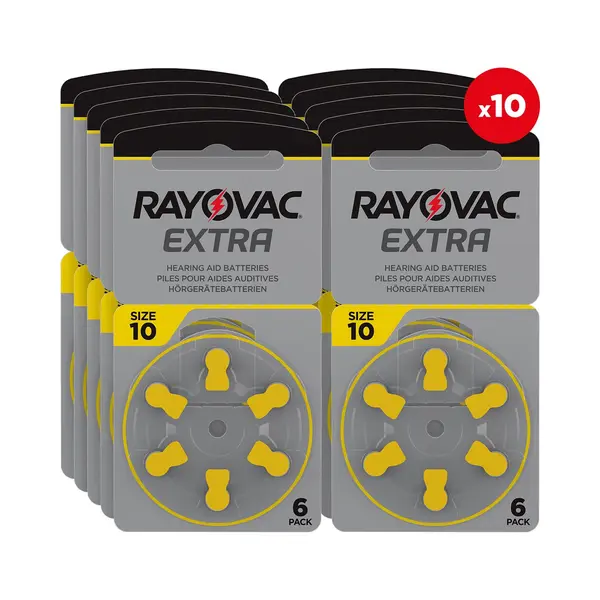 Rayovac Extra - Hoorbatterijen - Type 10 Geel - 60 Stuks thumbnail