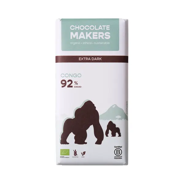 Chocolate Makers Ft 515221 Gorilla Bar Extra Puur 92% 85g thumbnail