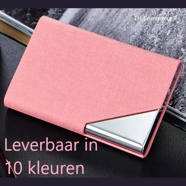 Visitekaarthouder - Aluminium - Roze thumbnail