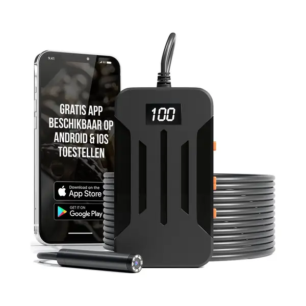 Strex Endoskopkamera 5M - Android/Ios - IP68 Wasserdicht - 1080P Hd - Led-Beleuchtung - Endoskop - Inspektionskamera - Boroskop - Inspektion Mit thumbnail