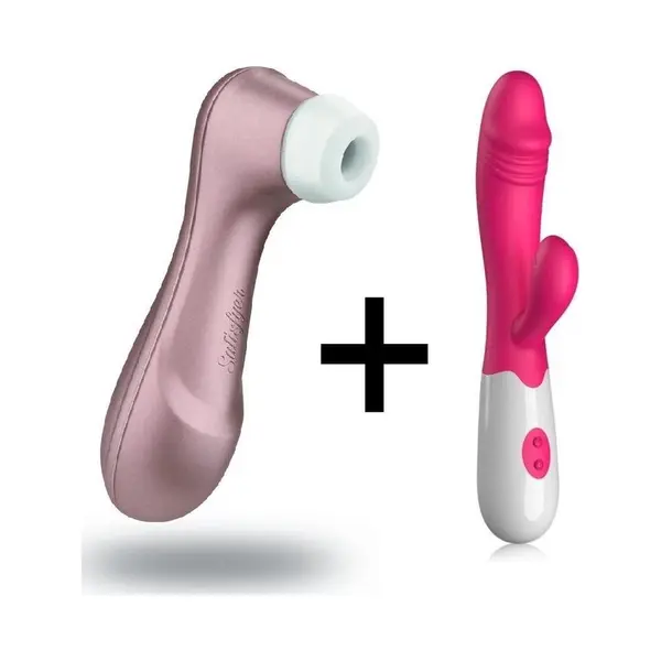 Ivy Lux Satisfyer Pro 2 Met Easylove Tarzan Vibrator - Vibrators Voor Vrouwen - Luchtdruk Vibrator - Combinatie Voordeel Set thumbnail