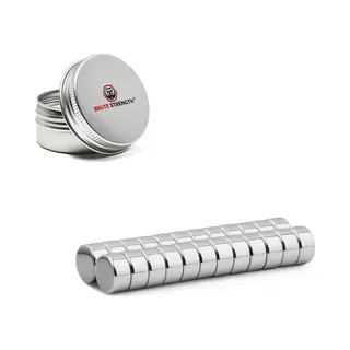 Brute Strength - Super Sterke Magneten - Rond - 10 X 5 Mm - 20 Stuks - Geschikt Voor Radiatorfolie - Neodymium Magneet Sterk - Magneten Koelkast -
