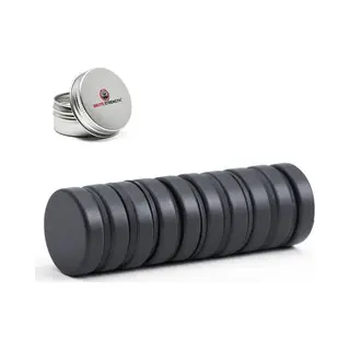 Brute Strength - Super Sterke Magneten - Rond - 20 X 5 Mm - 10 Stuks - Zwarte Magneten - Neodymium Magneet Sterk - Magneten Koelkast - Whiteboard