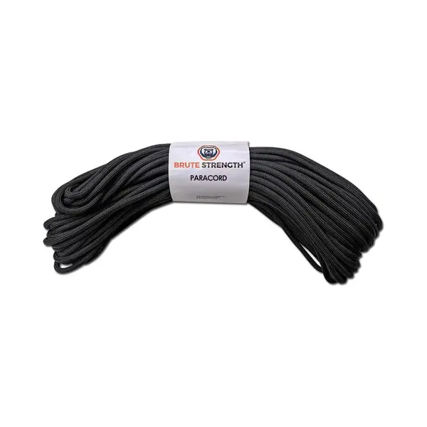 Brute Strength Paracord - Touw - 6 Mm - 40 Meter - Zwart - 400 Kg Trekkracht thumbnail