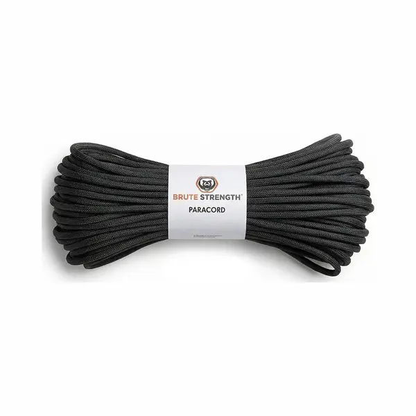 Brute Strength Paracord 550- Touw - 4 Mm - 30 Meter - Zwart - 250 Kg Trekkracht - Niet Elastisch - Knutselen - Kamperen - Boot - Outdoor thumbnail