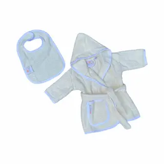 Badrock Babybadjas Met Capuchon – Roomwit -ecru – Baby Badjas Gender Neutraal – Baby Badjas Meisje – Baby Badjas Jongen – Kraamcadeau – 100%