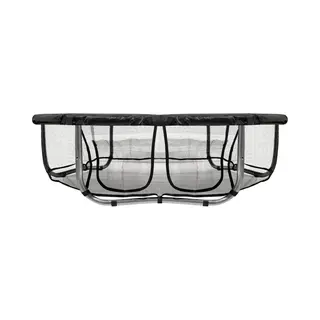 VirtuFit Trampolinerok - Veiligheidsnet - Zwart - 244 X 366 Cm - Voorzien Van Opbergvak - Beschermrand - Trampoline Net
