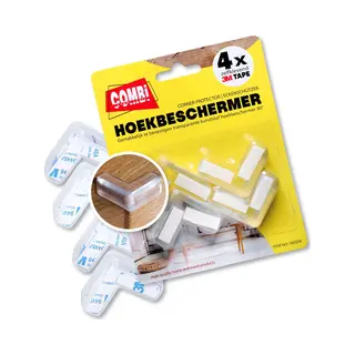 3M Zelfklevende Hoekbeschermer 4 Stuks Combi-Label Hoekbeschermer Transparant - Kinderbeveiliging - Kind - Baby - Tafelhoek Beschermers -